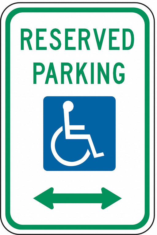 Reserved Parking Parking Sign 18 x 12 