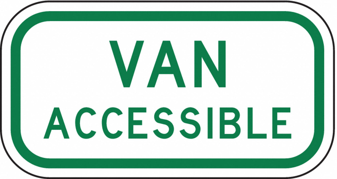 Van Accessible Parking Sign 6 x 12 