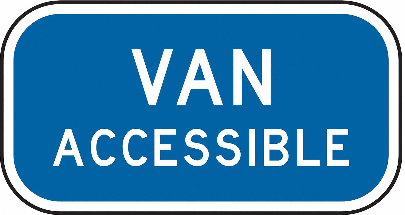 D9787 Van Accessible Parking Sign 6 x 12 