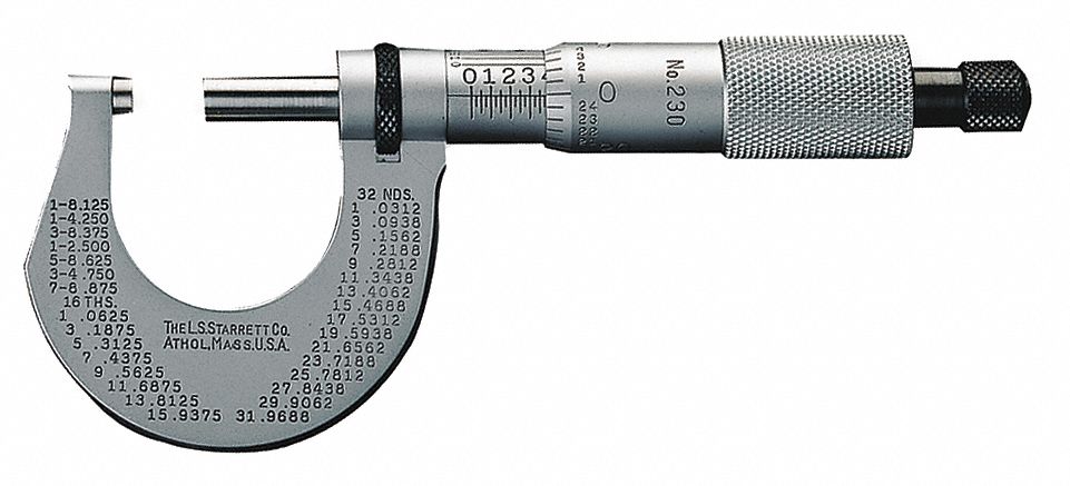 Outside Micrometer w/SLC 1 In Ratchet