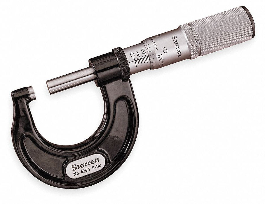 Outside Micrometer 0 to 1 Knurled Ring