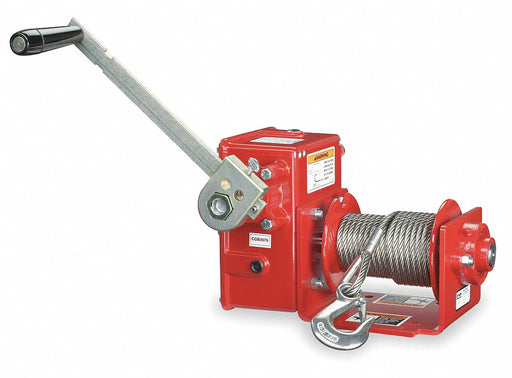 Hand Winch Worm Gear w/Brake 2000 lb.