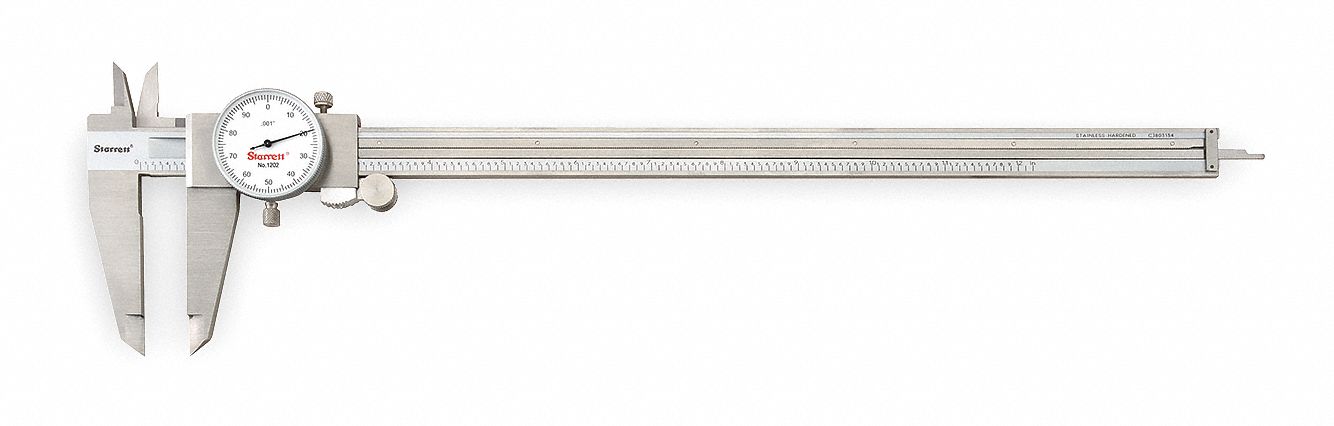 Dial Caliper w/Case 12 In White