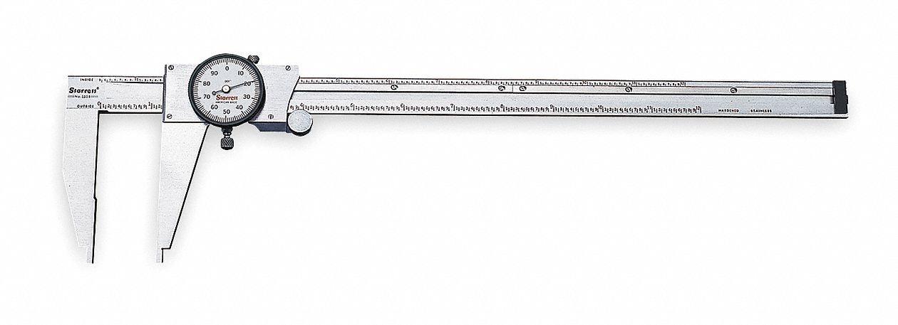 Dial Caliper 12 In 3 In Jaws White