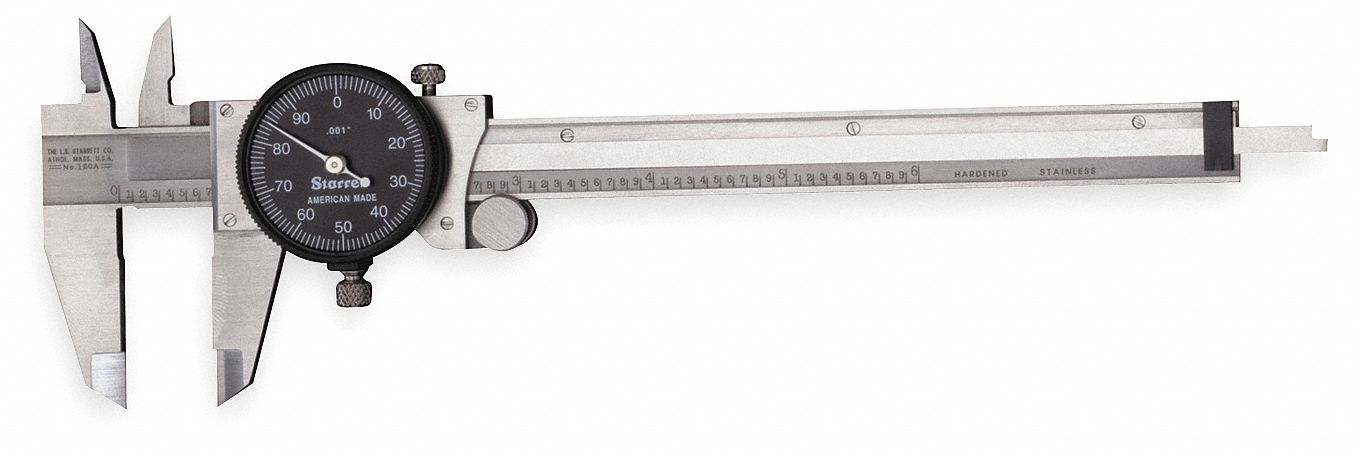 N1173 Dial Caliper w/Case 6 In Black