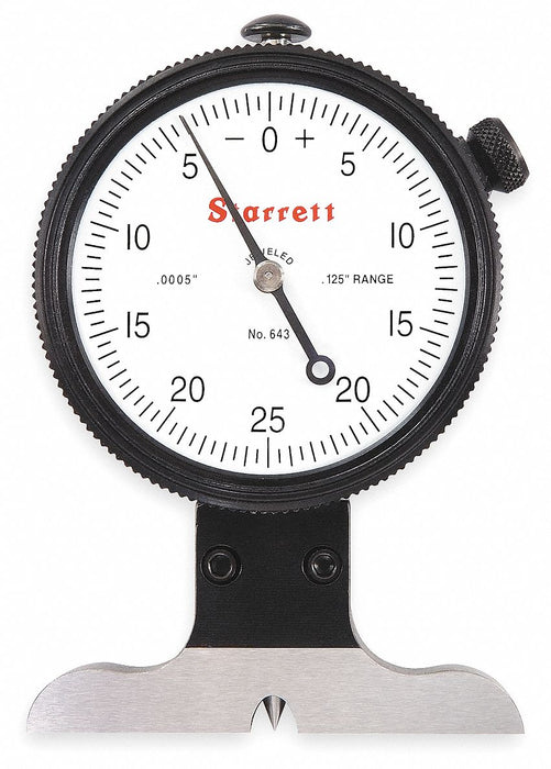 Dial Depth Gage 1/8 In 2 1/2 In Base