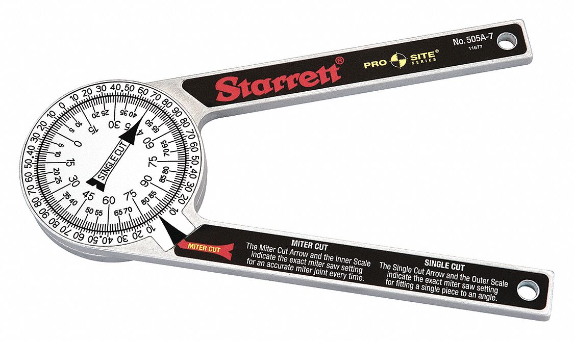 Man-Reading Miter Protractor Grad 1 deg