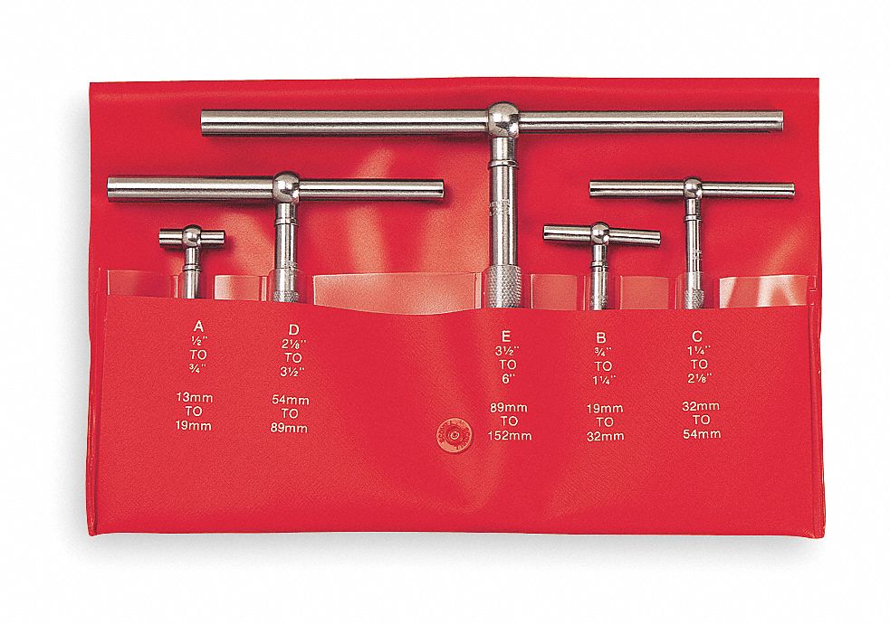 Telescoping Gauge Set Number of Pieces 5