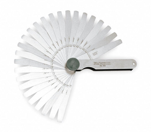 Tapered Feeler Gauge Set Dim Type Inch