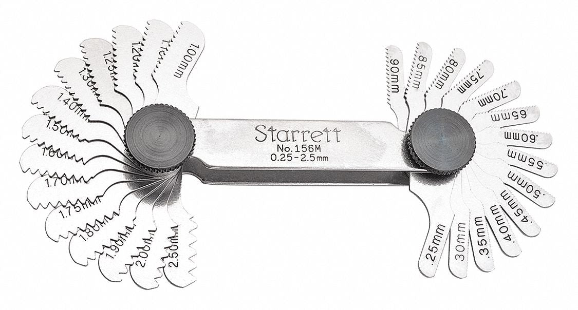 Thread Pitch Gauge Set Thread Ang 60 deg