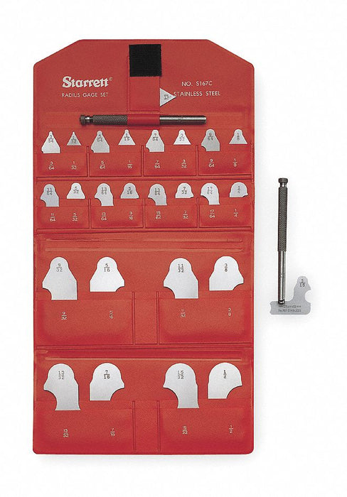 Radius Gauge Set Accuracy +/- .002 