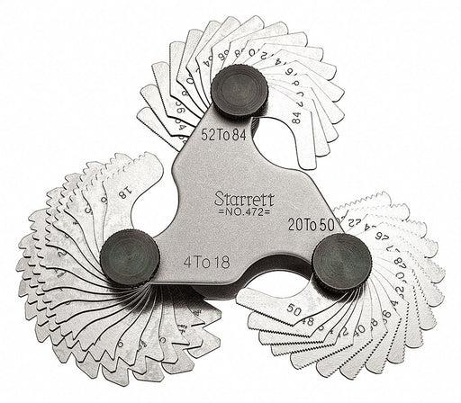 Thread Pitch Gauge Set Thread Ang 60 deg