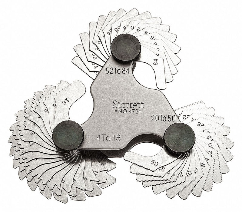 Thread Pitch Gauge Set Thread Ang 60 deg