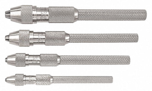 Pin Vise Set 0-0.187 In Nickel 4 Pc