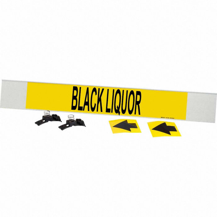Pipe Marker Black Liquor 4 in H 24 in W
