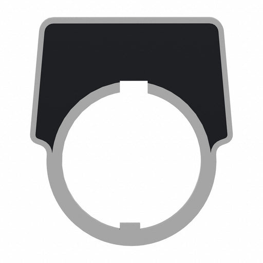 Legend Plate Silver/Black Half-Round