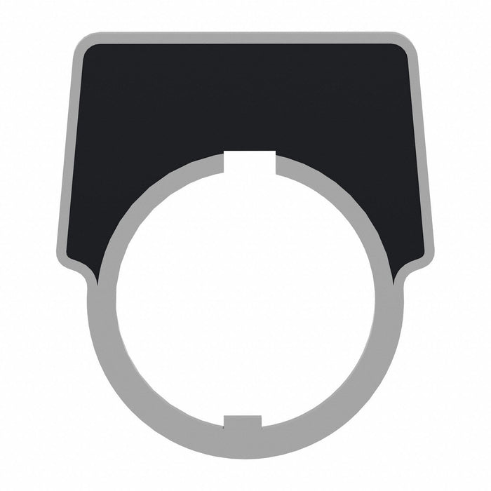 Legend Plate Silver/Black Half-Round