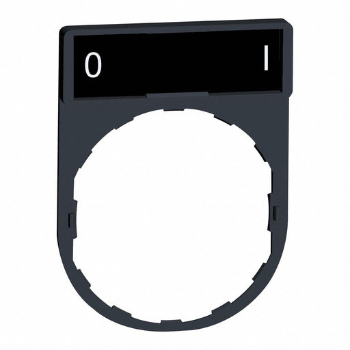 LegendPlate OI White/Blk/Red Rectangular