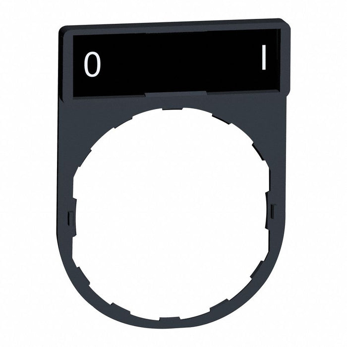 LegendPlate OI White/Blk/Red Rectangular