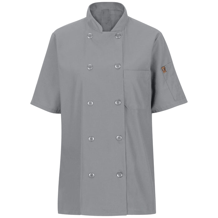 Women's Short Sleeve Chef Coat with OilBlok + MIMIX®