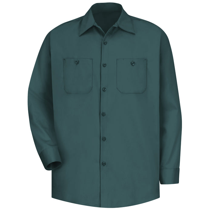 Men's Long Sleeve Wrinkle-Resistant Cotton Work Shirt