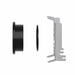 Flush Mounting Kit 30 mm Chrome Metal