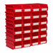 Storage Bin Red Plastic
