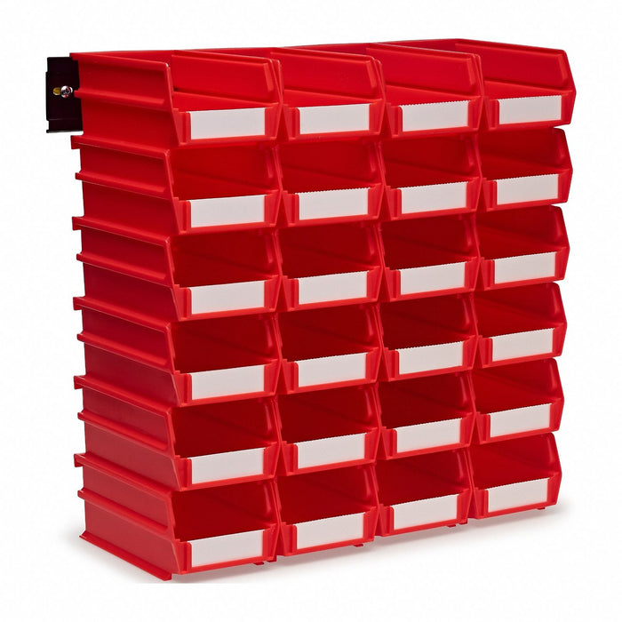 Storage Bin Red Plastic