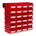 Storage Bin Red Plastic