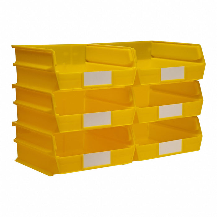 Storage Bin Yellow Plastic