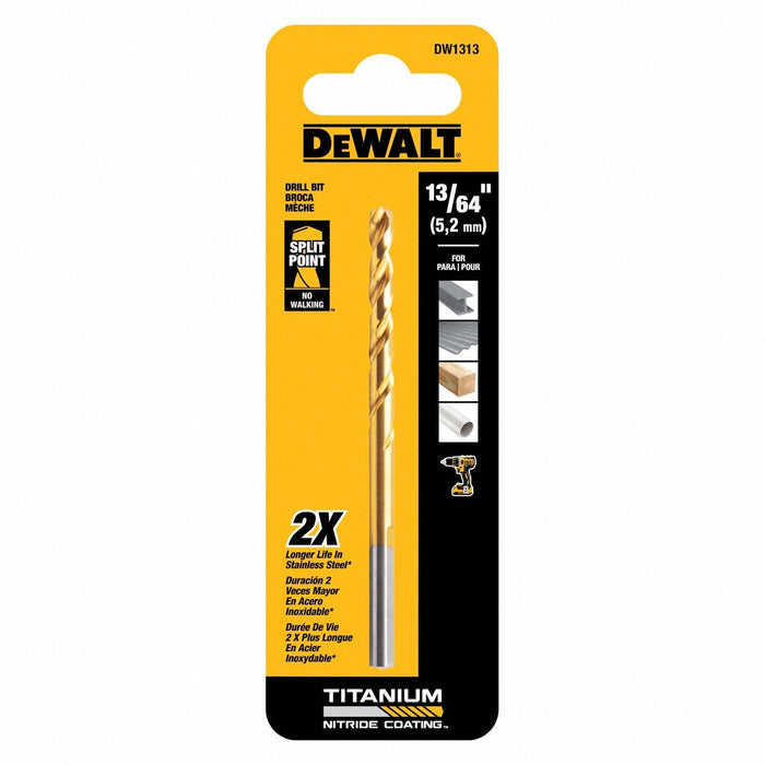 Drill Bits Split Point Titanium 13/64 in