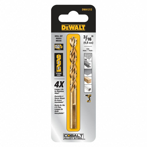 Jobber Drill 3/16 Cobalt