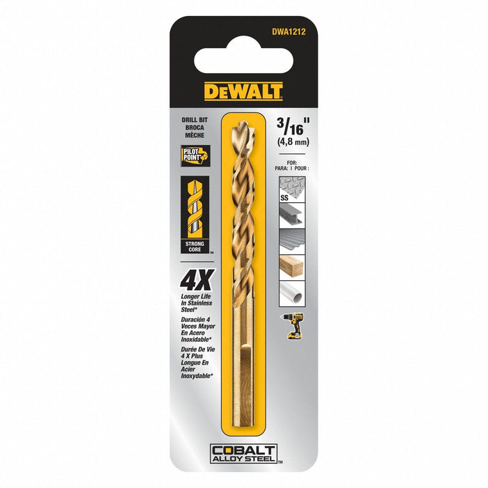 Jobber Drill 3/16 Cobalt