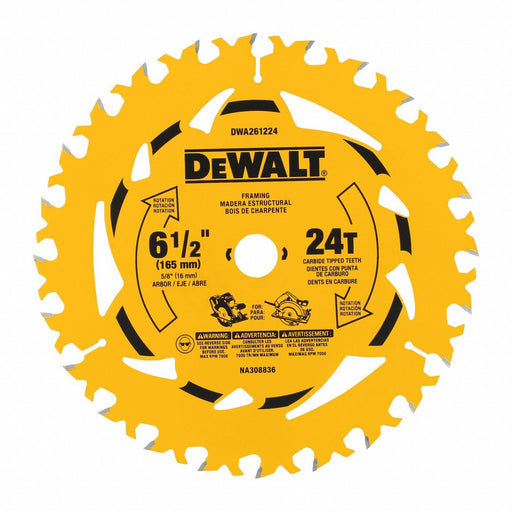 Circular Saw Blade 6.5 in Dia
