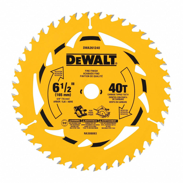 Circular Saw Blade 6.5 in Dia