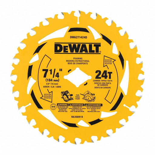 Circular Saw Blade 7.25 in Dia PK10