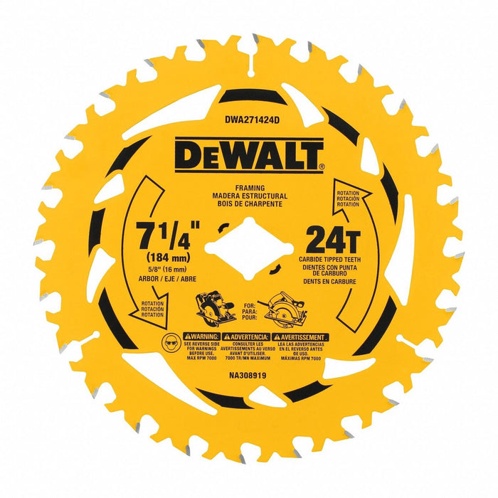 Circular Saw Blade 7.25 in Dia PK10