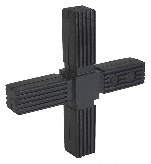 Square Tube Connector Four Way Flat