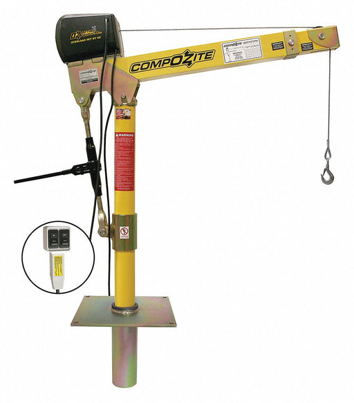 Davit Crane Kit 1200 lb 22 to 66in Reach