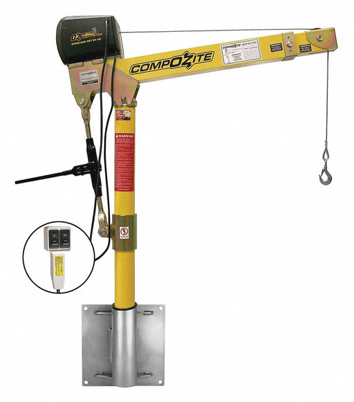 Davit Crane Kit 1200 lb 22 to 66in Reach