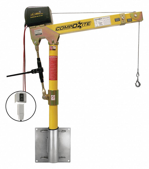 Davit Crane Kit 1200 lb 22 to 66in Reach