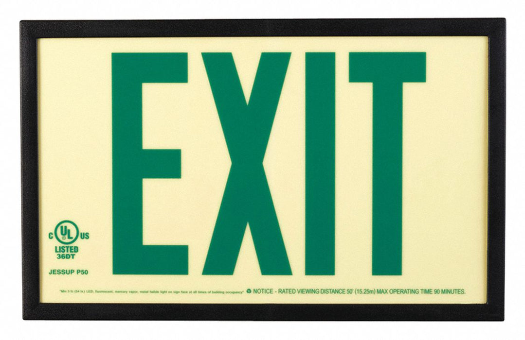 Exit Sign 7 1/2 in x 13 in Plastic
