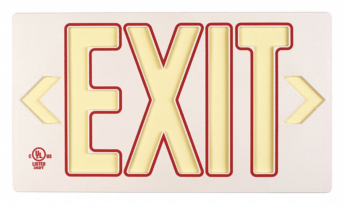 D6996 Exit Sign 8 3/4 in x 15 3/8 in Plastic