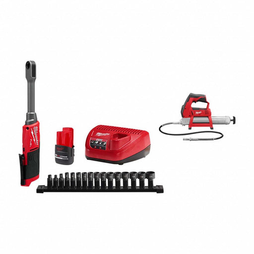 M12 FUEL Box Ratchet Kit+ M12 Grease Gun