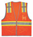 Two Tone Mesh Safety Vest Orange L/XL