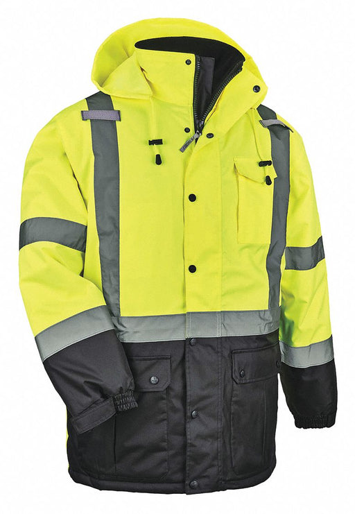 Hi Vis Thermal Parka Lime XL
