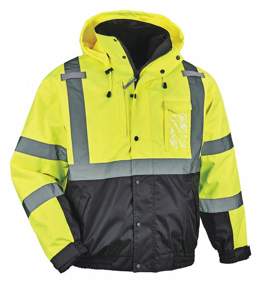 Hi Vis Bomber Jacket 3-in-1 Lime XL
