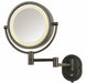 Lighted Makeup Mirror 8 in Bronze 5X