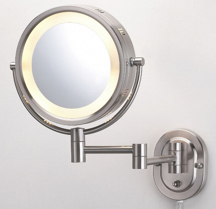 Lighted Makeup Mirror 8 in Nickel 5X