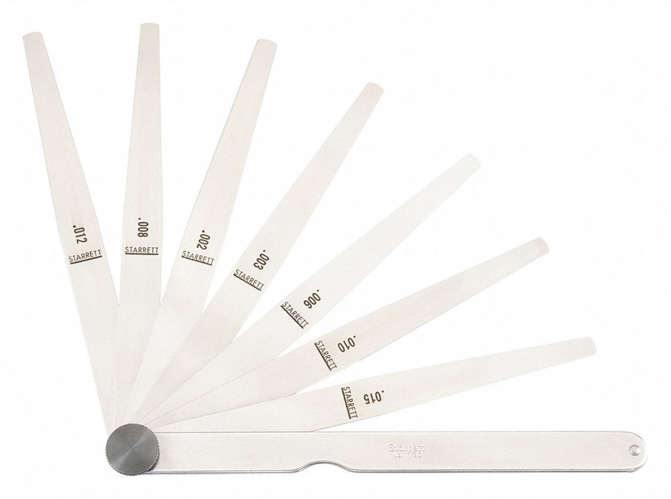 Tapered Feeler Gauge Set Dim Type Inch